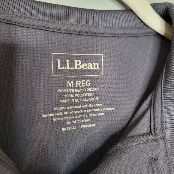 LL Bean polo women's size‎ M gray short sleeve tee AVG business casual outdoors - Picture 3 of 6